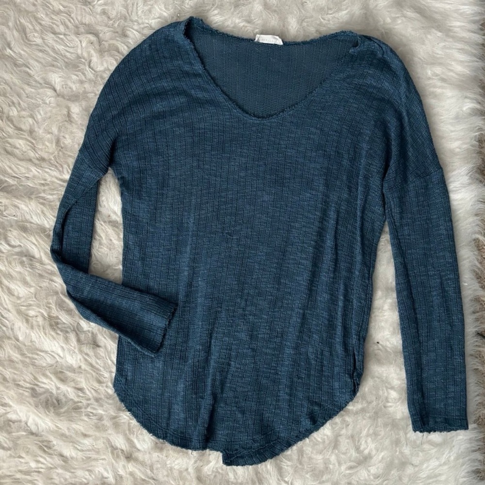 Cozy Teal Knit Sweater